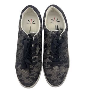 Isaac Mizrahi Live! SOHO Quilted Camo Printed Lace-Up Sneakers Size  10 M Grey